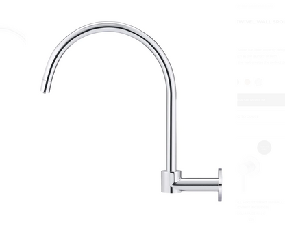 Round High-Rise Swivel Wall Spout