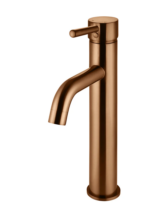 Round Tall Curved Basin Mixer