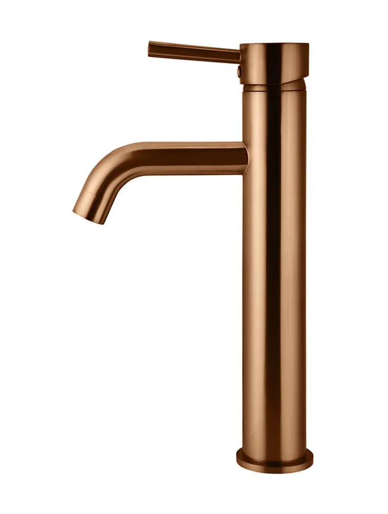 Round Tall Curved Basin Mixer