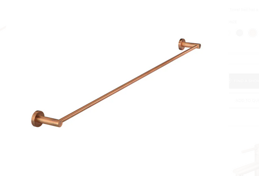 Round Single Towel Rail 900mm