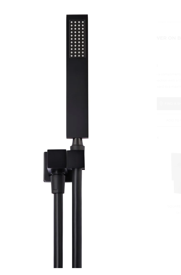 Square Hand Shower on Swivel Bracket