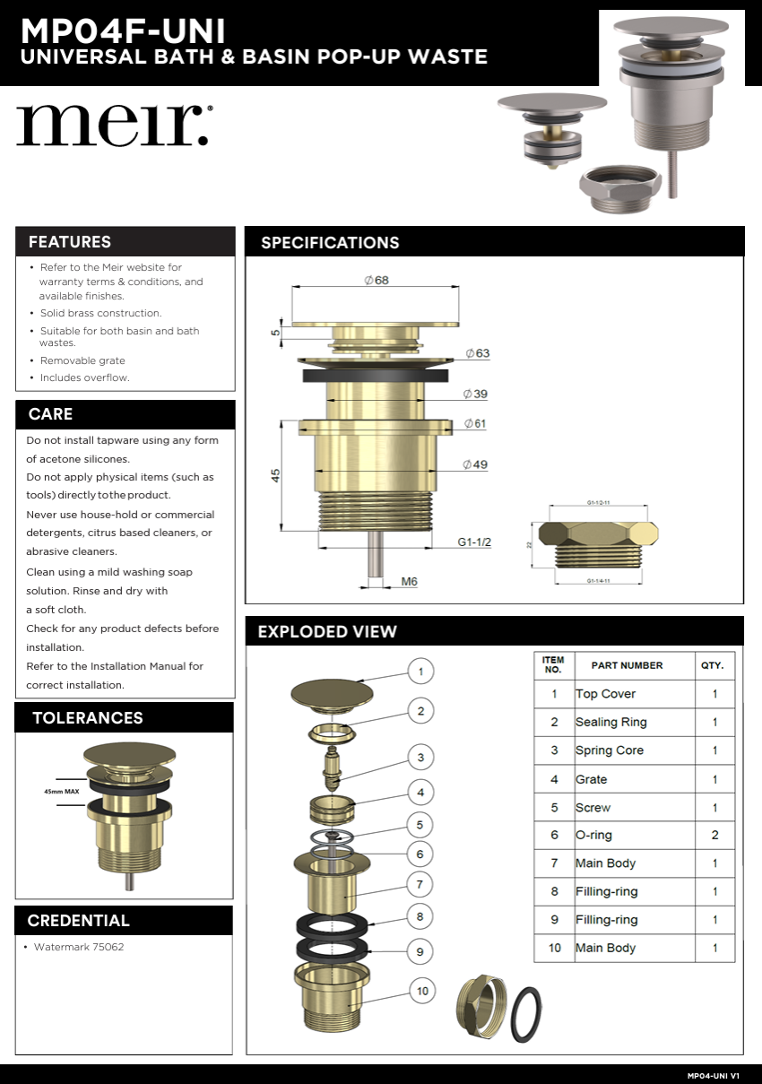 Universal Waste - Bath & Basin