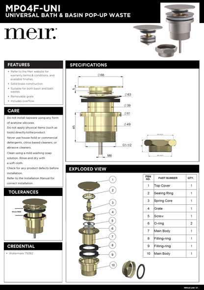 Universal Waste - Bath & Basin