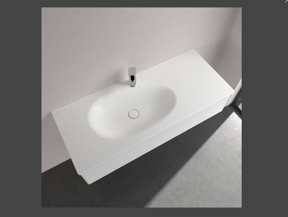 Antao 1200 Vanity Basin 1TH C+ Stone White NO OF
