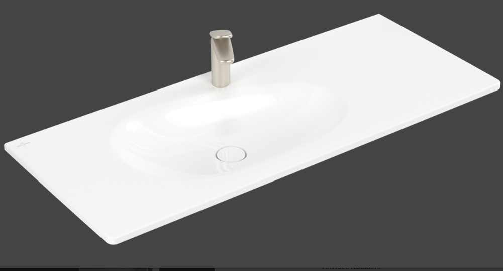 Antao 1200 Vanity Basin 1TH C+ White NO OF