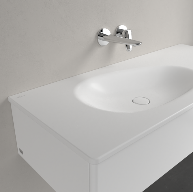 Antao 1200 Vanity Basin NO TH C+ Stone White NO OF