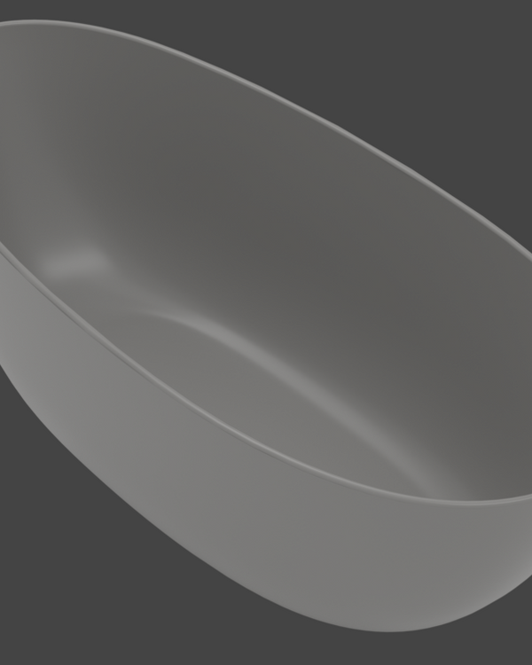 Antao 1700x750 Grey Free-standing Bath