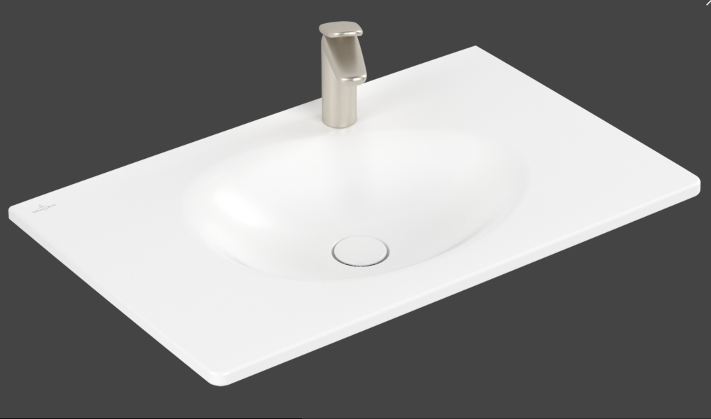 Antao 800 Vanity Basin 1 TH C+ Stone White NO OF