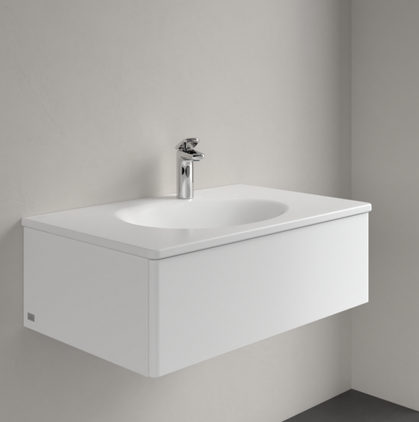 Antao 800 Vanity Basin 1 TH C+ Stone White NO OF