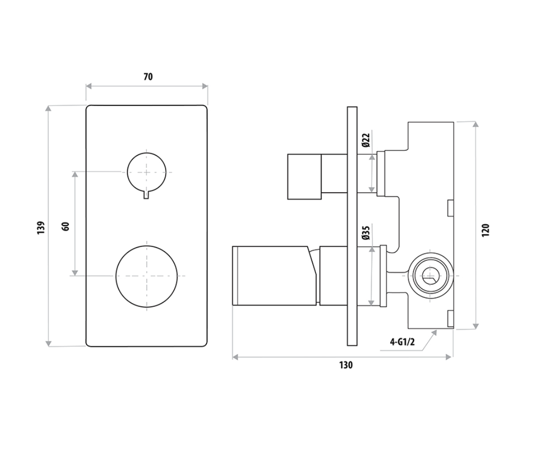 The GABE Diverter Mixer - Gun Metal