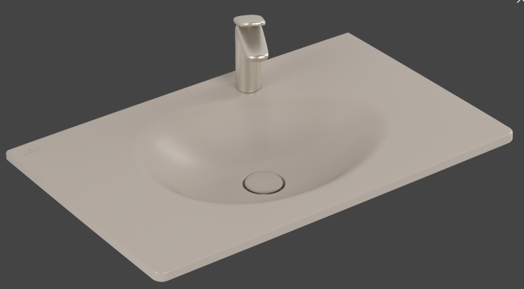 Antao 800 Vanity Basin 1TH C+ Almond NO OF