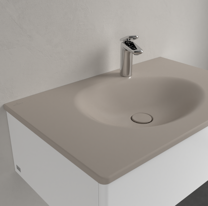 Antao 800 Vanity Basin 1TH C+ Almond NO OF