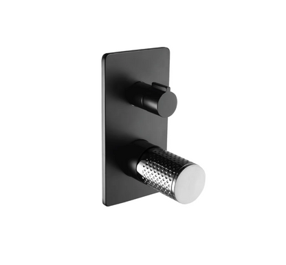 The GABE Diverter Mixer - Matte Black with Chrome handle