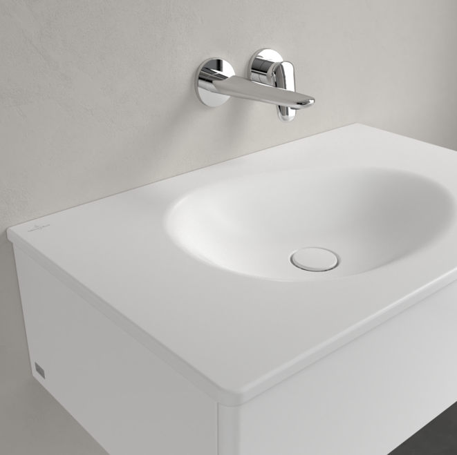 Antao 800 Vanity Basin NO TH C+ Stone White NO OF