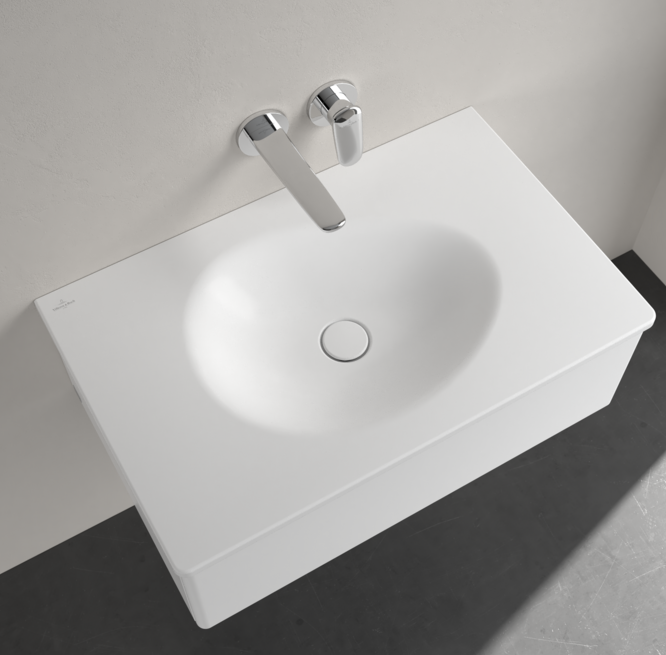 Antao 800 Vanity Basin NO TH C+ Stone White NO OF