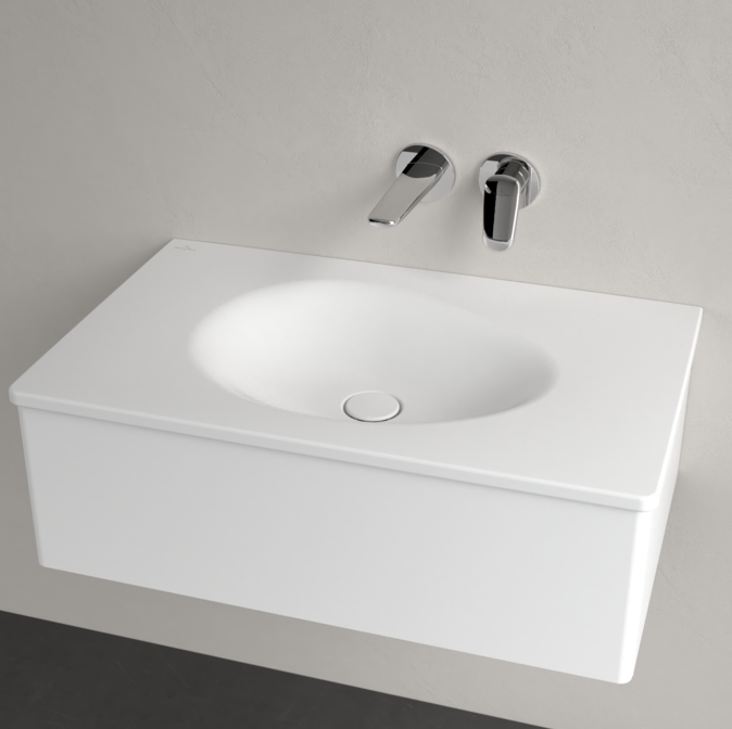 Antao 800 Vanity Basin NO TH C+ Stone White NO OF