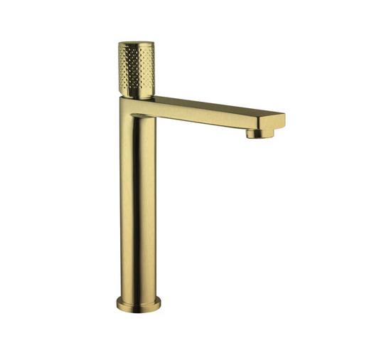 The GABE Hi-Rise Basin Mixer - Brushed Gold