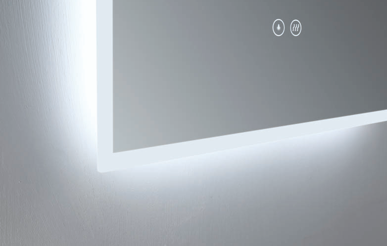 Arch 500D with Matt White Aluminum Frame - W510 x H910 x D40 LED Arch Mirror