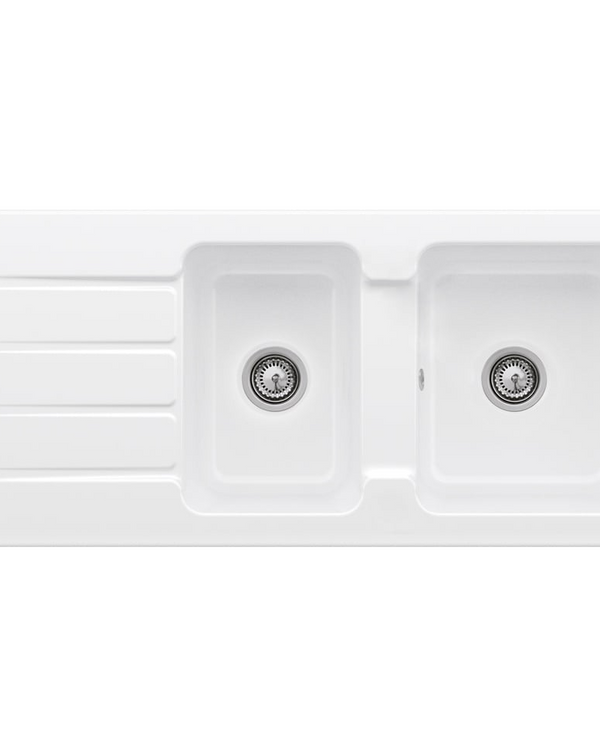 Architectura 80 1160 1 & 3/4 Drainer No Tap Hole Ceramic Plus