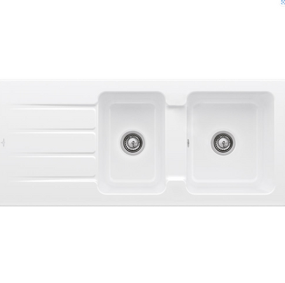 Architectura 80 1160 1 & 3/4 Drainer No Tap Hole Ceramic Plus