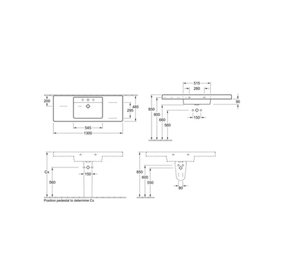 Architectura 1300 Wall Basin