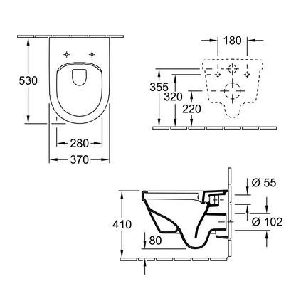 Architectura 3.0 DirectFlush Wall Hung Toilet | P Trap Soft Close Seat