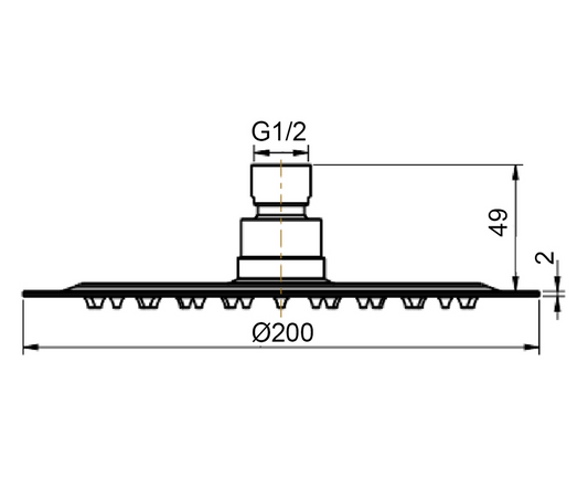 Architectura 200 Overhead Shower