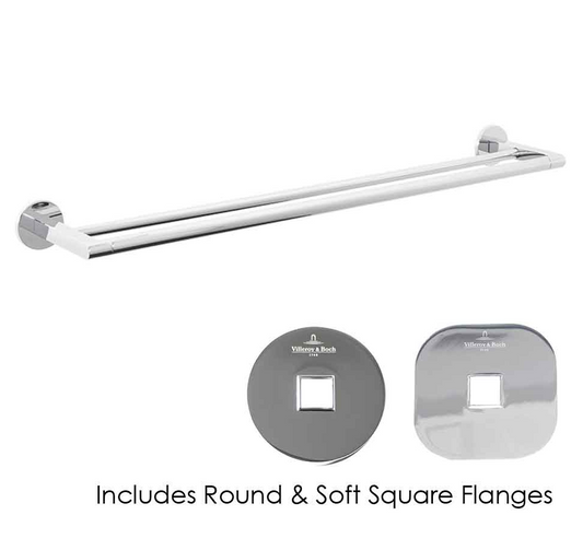 Architectura 600mm Double Towel Rail Chrome