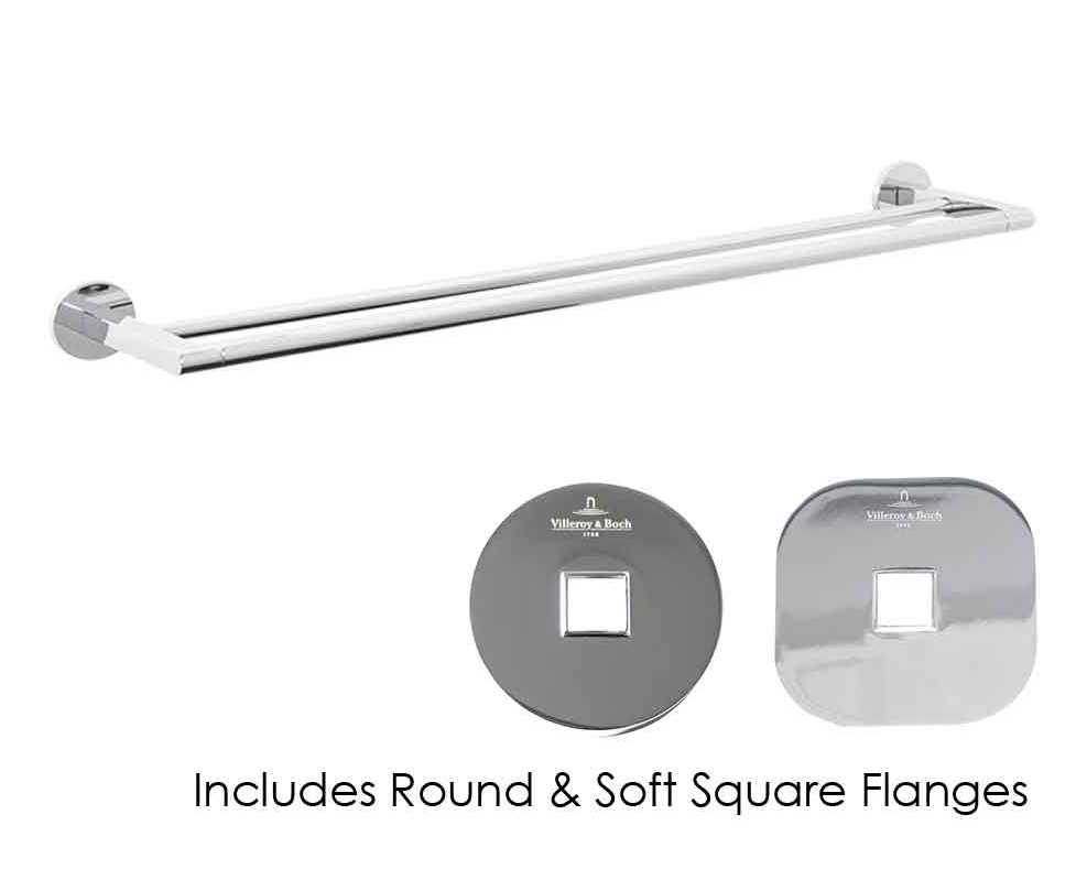 Architectura 800mm Double Towel Rail Chrome