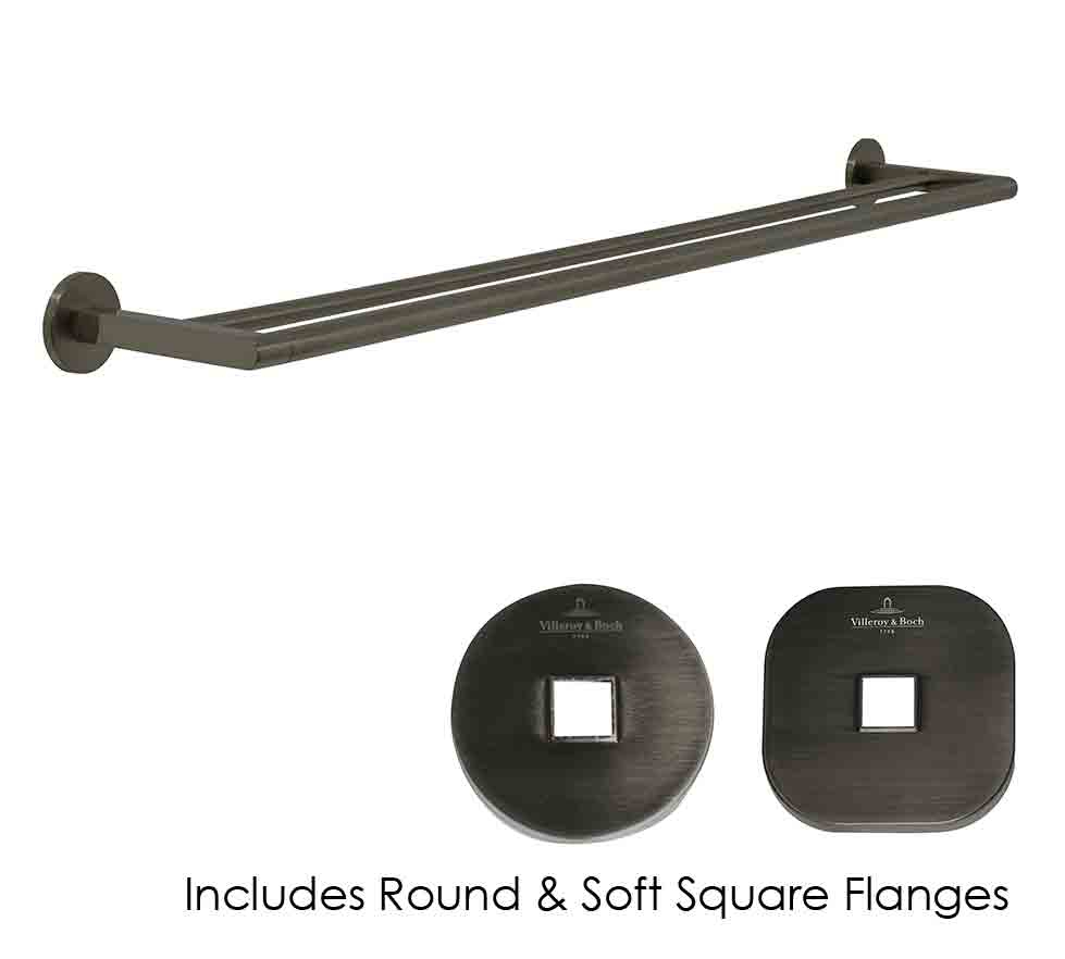 Architectura 800mm Double Towel Rail Gun Metal