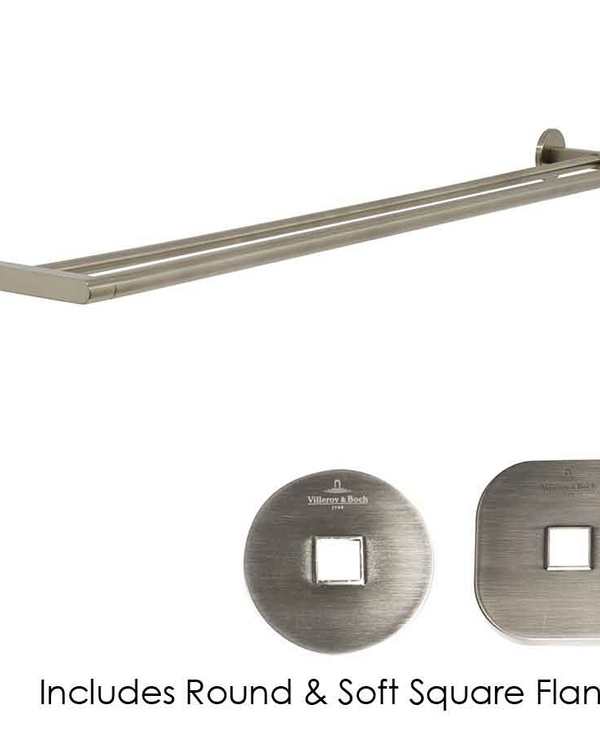 Architectura 800mm Double Towel Rail Brushed Nickel