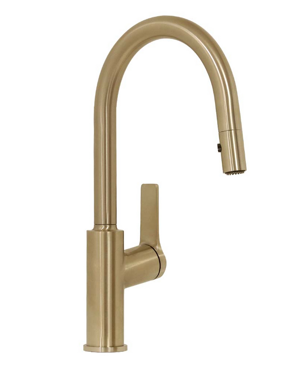 Architectura Kitchen Mixer Pull Out Spray Brushed Gold