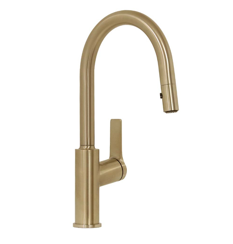 Architectura Kitchen Mixer Pull Out Spray Brushed Gold