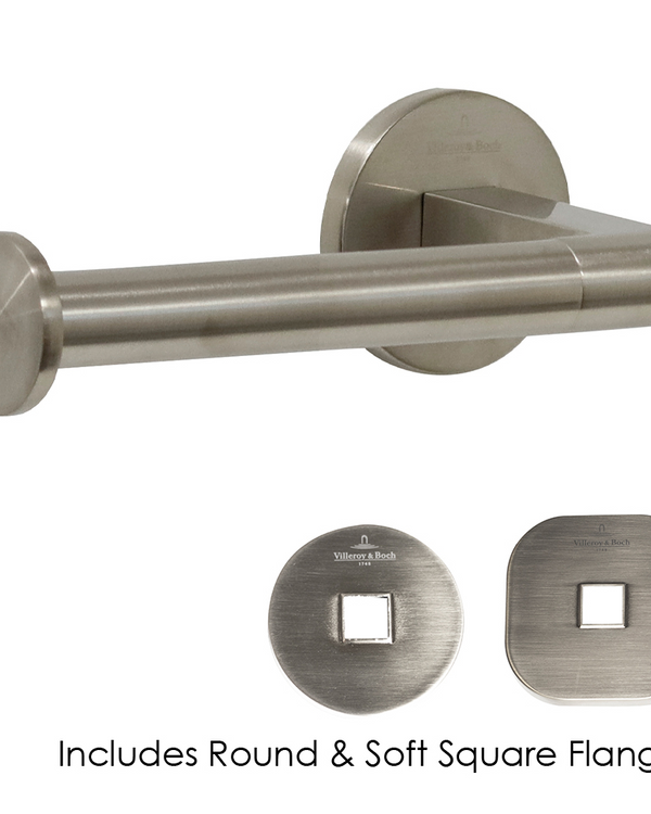 Architectura Left Hand Faced Toilet Roll Holder Brushed Nickel