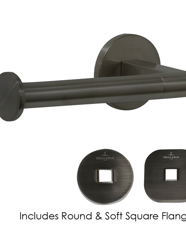 Architectura Left Hand Faced Toilet Roll Holder Gun Metal