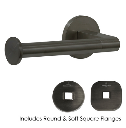 Architectura Left Hand Faced Toilet Roll Holder Matte Black