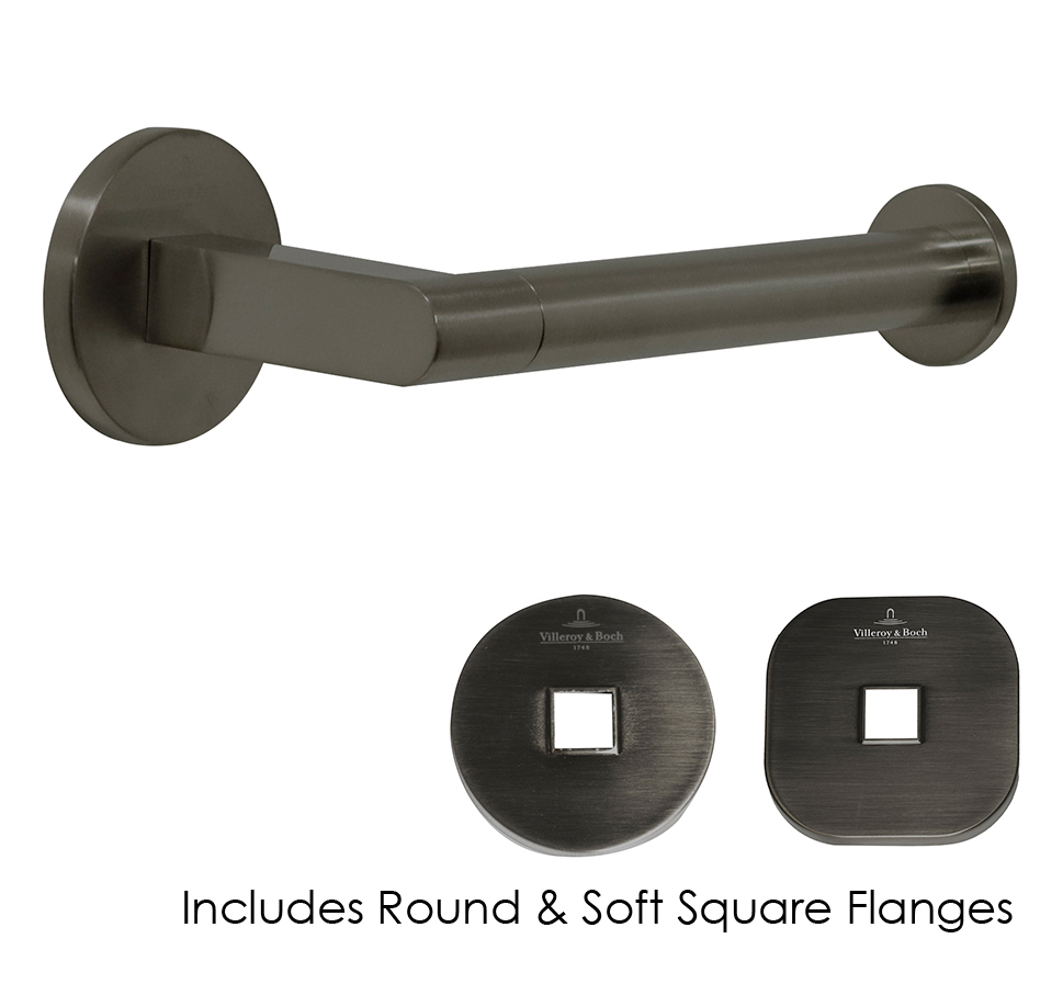 Architectura Right Hand Faced Toilet Roll Holder Gun Metal