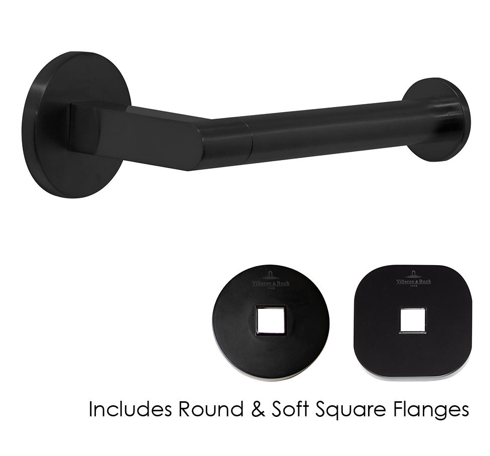 Architectura Right Hand Faced Toilet Roll Holder Matte Black
