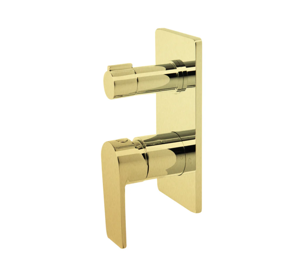 The GABE Leva Diverter Mixer - Brushed Gold