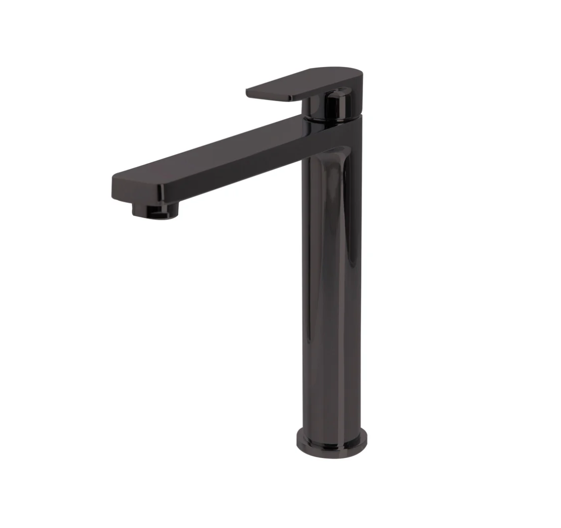 The GABE Leva High Rise Basin Mixer - Gun Metal