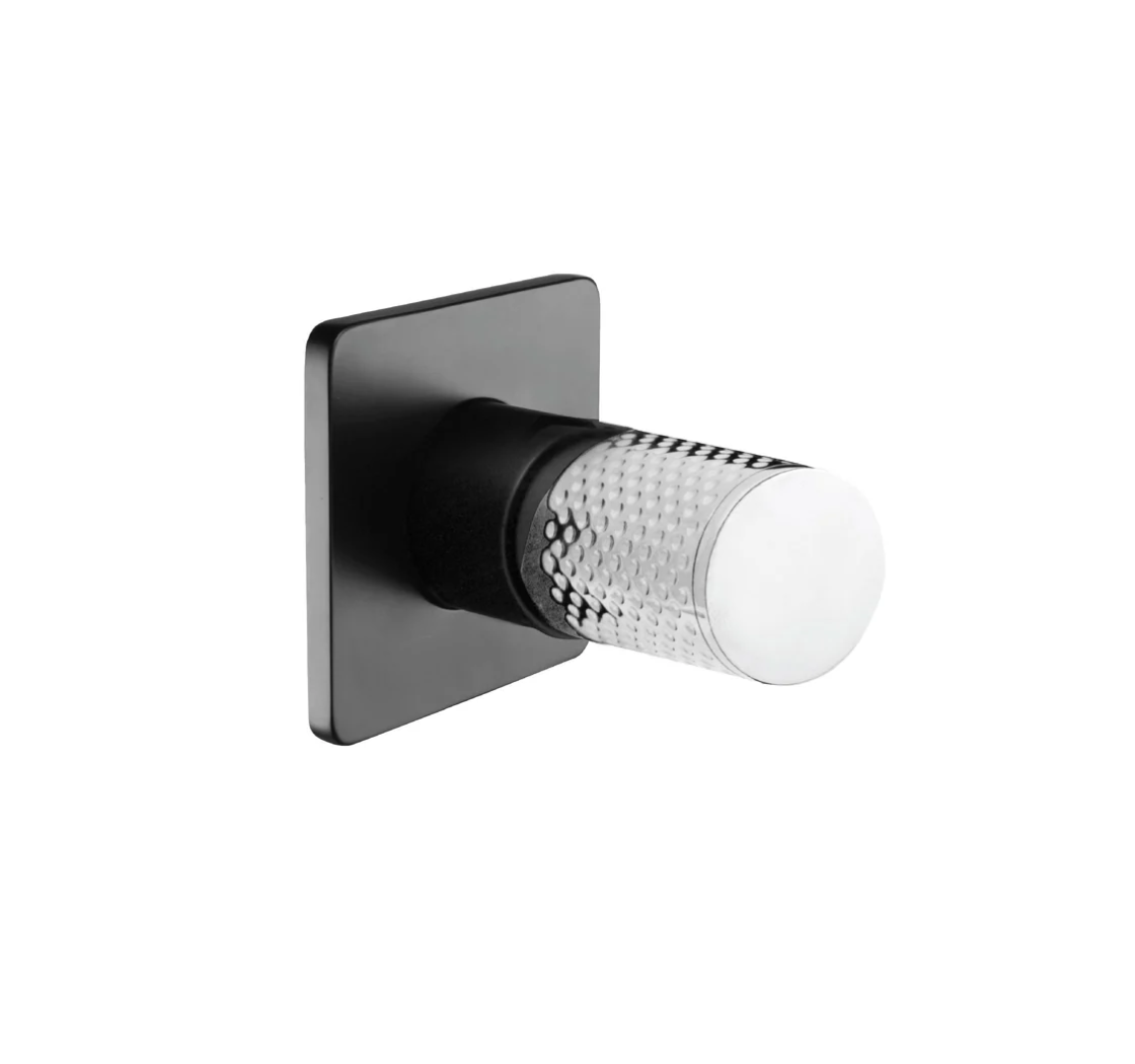 The GABE Wall Mixer - Matte Black with Chrome handle