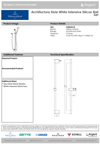 Architectura Style White Silicon Rail Set