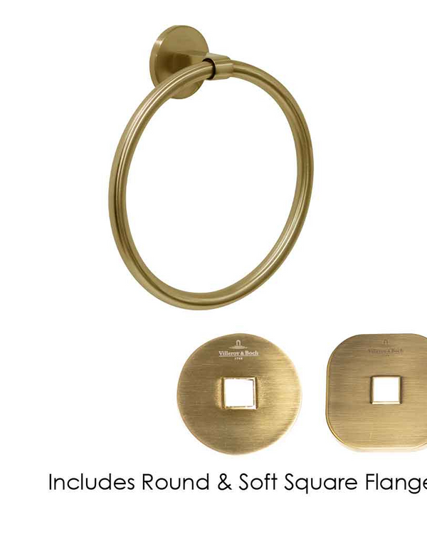 Architectura Towel Ring Brushed Gold
