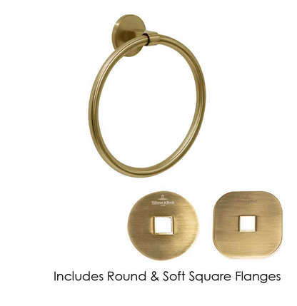 Architectura Towel Ring Brushed Gold