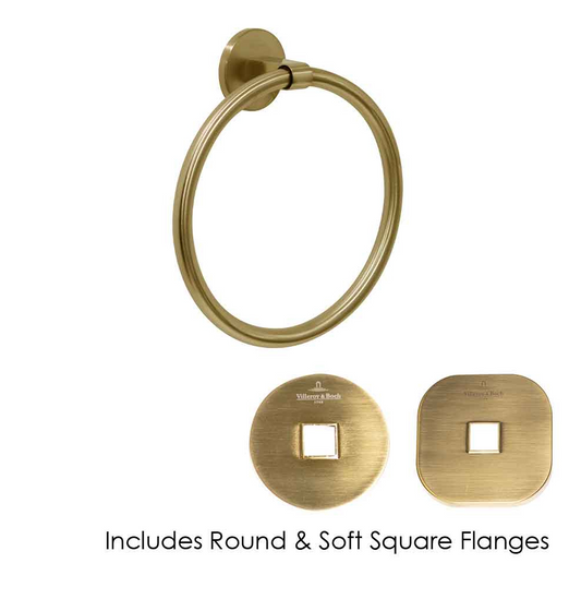 Architectura Towel Ring Brushed Gold