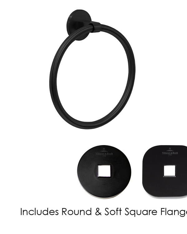 Architectura Towel Ring Matte Black
