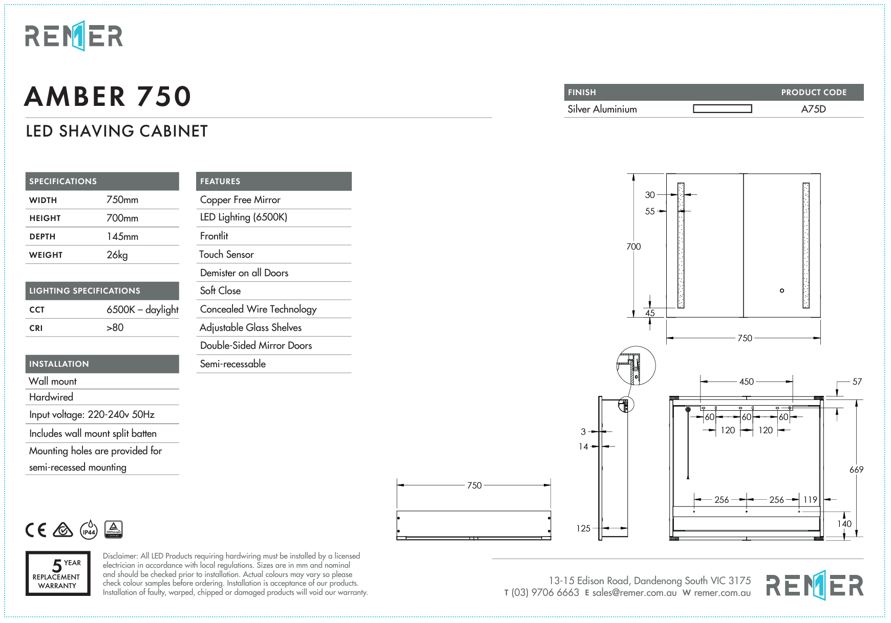 Amber - 750 x 700 x 145