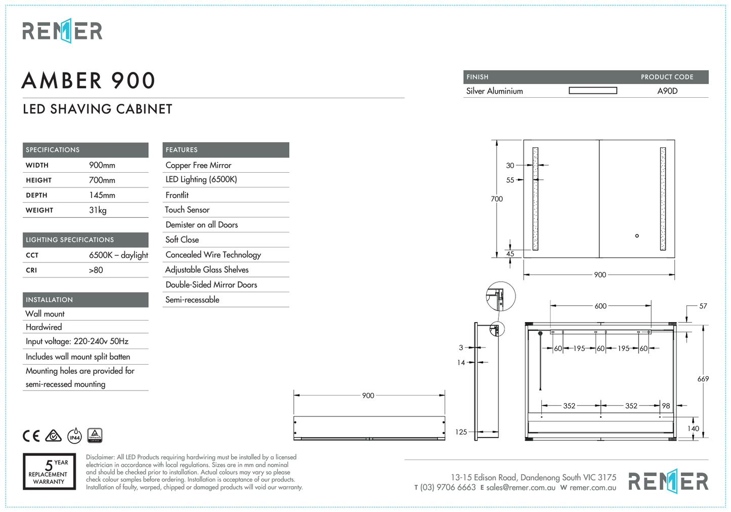 Amber - 900 x 700 x 145