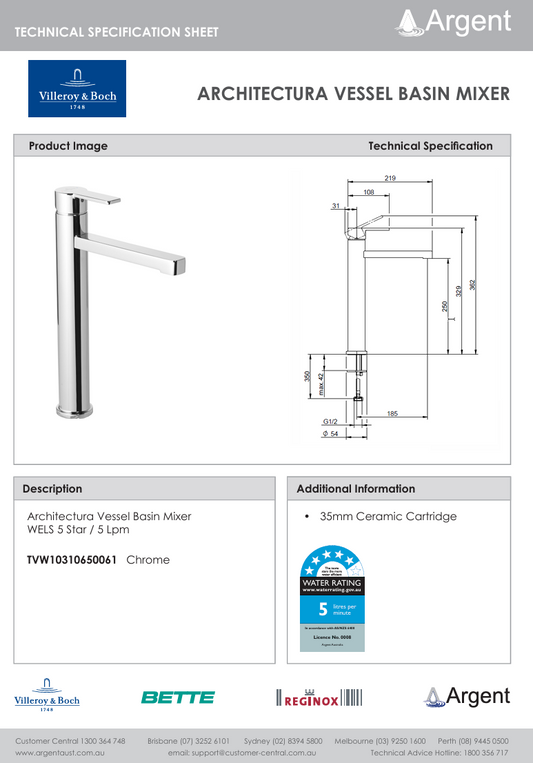 Architectura Vessel Basin Mixer