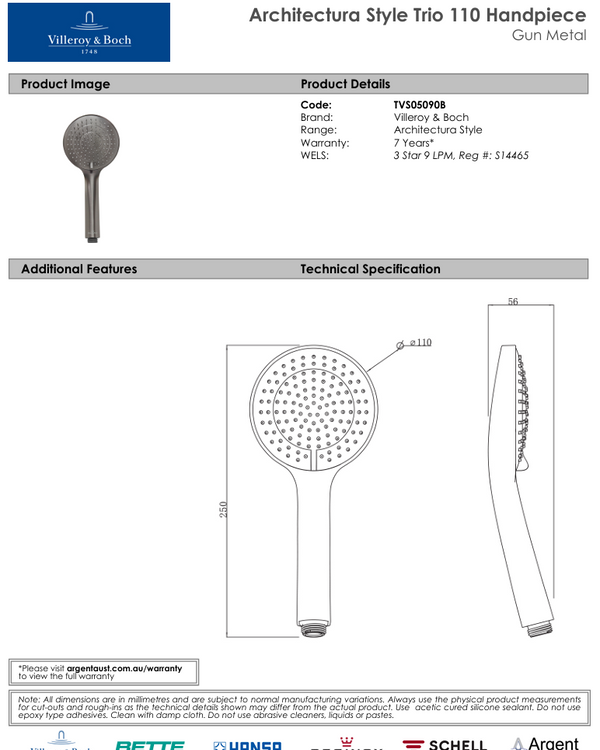 Architectura Style Trio 110 Handpiece Gun Metal